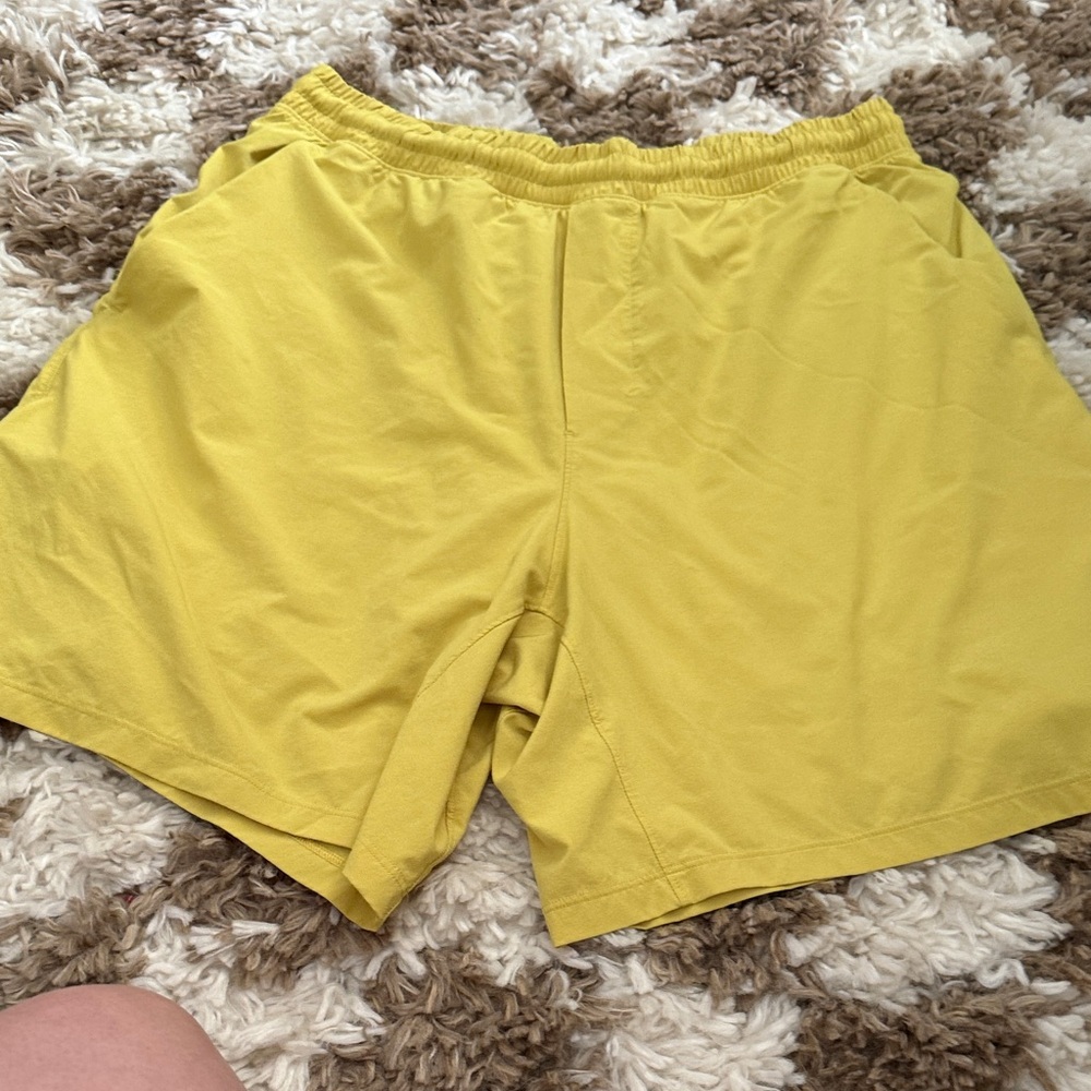 Lululemon Athletica Bright Yellow Men's Athletic Shorts